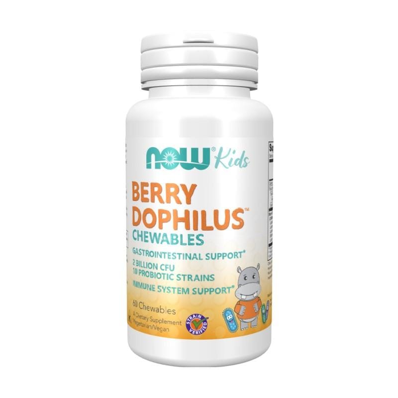Пробиотици за деца BerryDophilus NOW (60 дъвчащи таблетки)