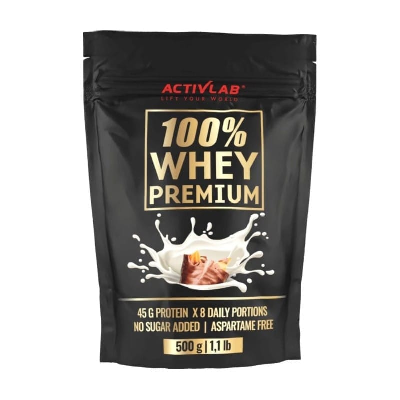 100% Whey Premium протеин с вкус на карамел и шоколад Activlab (500 g)