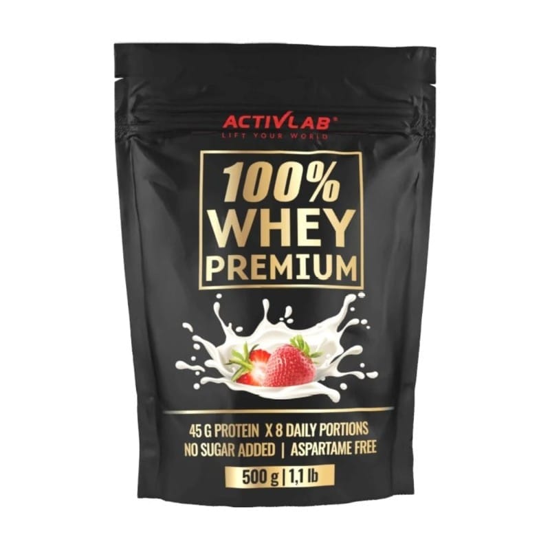 100% Whey Premium протеин с вкус на ягода Activlab (500 g)
