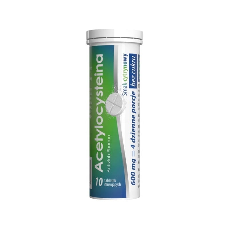 Ацетилцистеин Activlab Pharma, 600 mg (10 ефервесцентни таблетки)