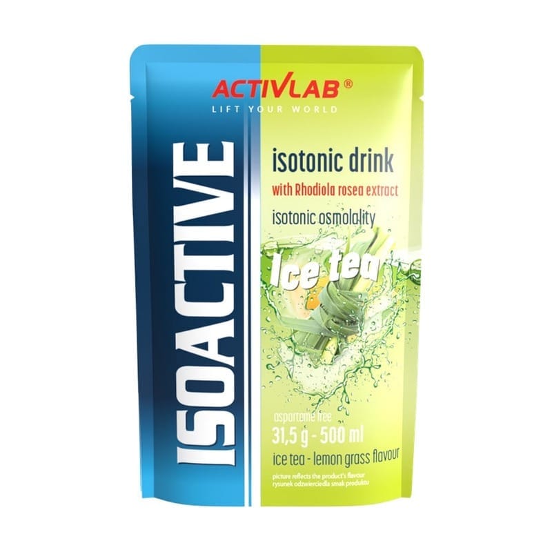 Изотонична напитка на прах Isoactive Activlab, студен чай с лимонена трева (31,5 g)