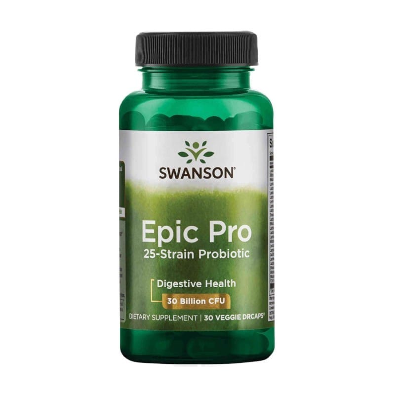 Epic Pro – Пробиотик с 25 щама Swanson, 30 милиарда CFU (30 капсули)