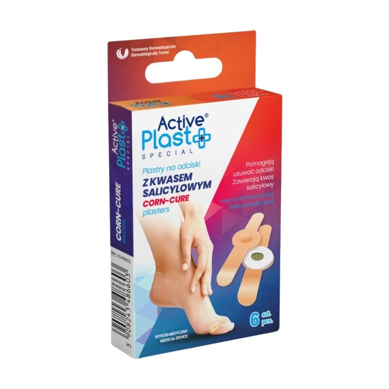 Пластири за премахване на мазоли със салицилова киселина ActivePlast (6 броя)