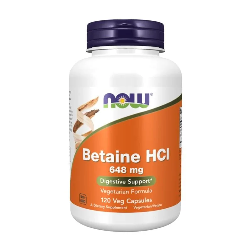 Бетаин HCl NOW (120 капсули)