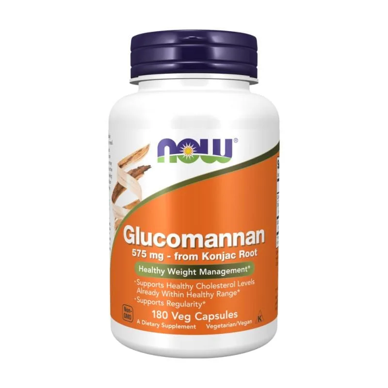 Глюкоманан NOW, 575 mg (180 капсули)