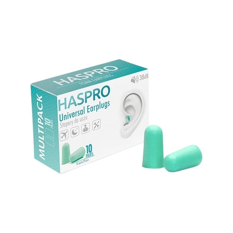 Тапи за уши от пяна Multi10 - ментов цвят Haspro (20 броя)