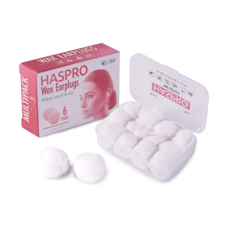 Восъчни тапи за уши Haspro (12 броя)
