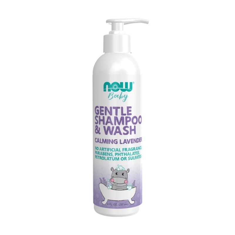 Нежен детски шампоан и душ гел Успокояваща лавандула NOW Baby (237 ml)