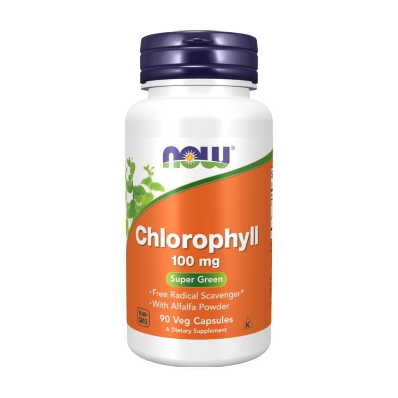 Хлорофил NOW, 100 mg (90 капсули)